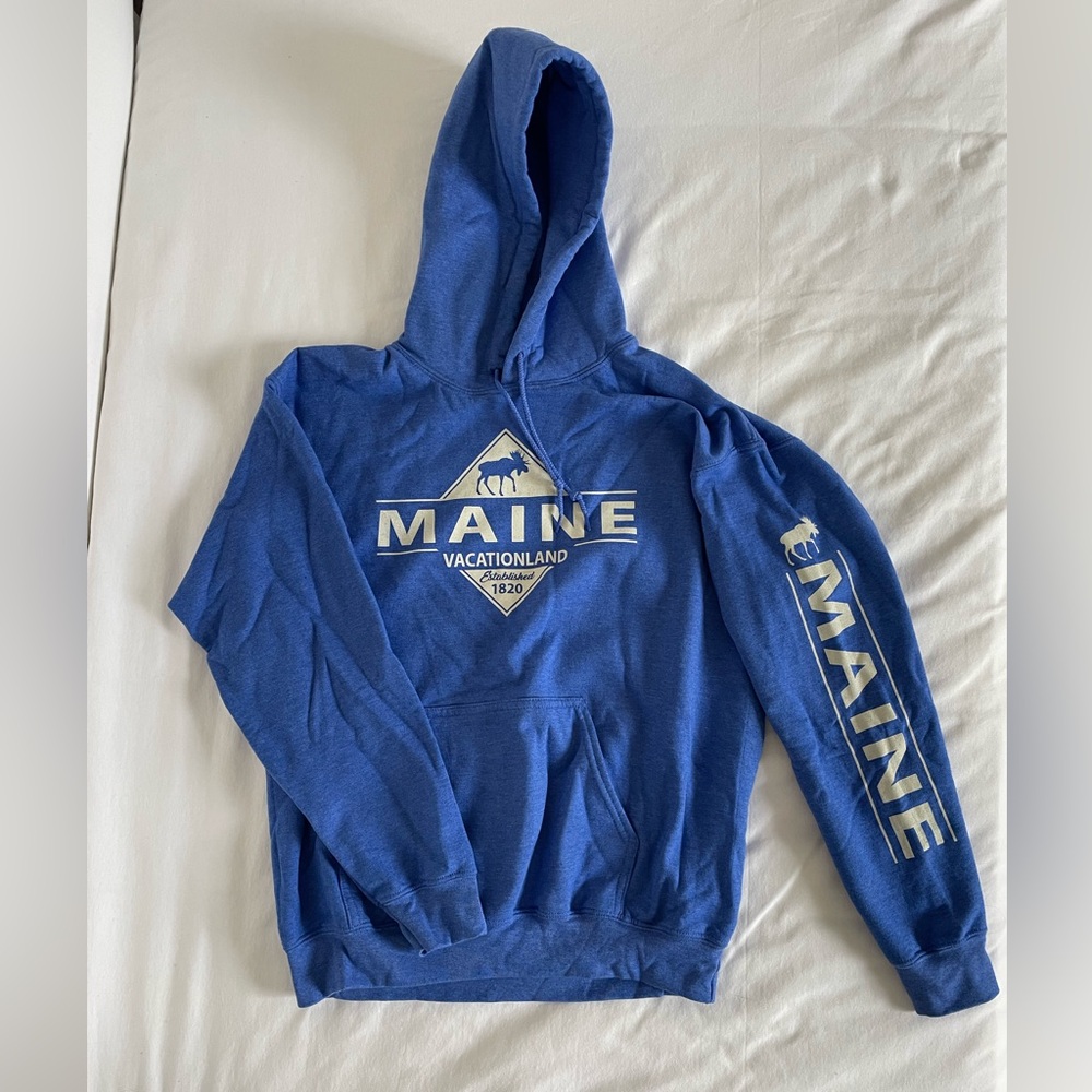 Gildan Blue Maine Graphic Hoodie
